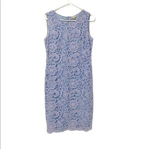 🟢Cremieux Blue with Purple Hue Lace Bodycon Dress Size 6